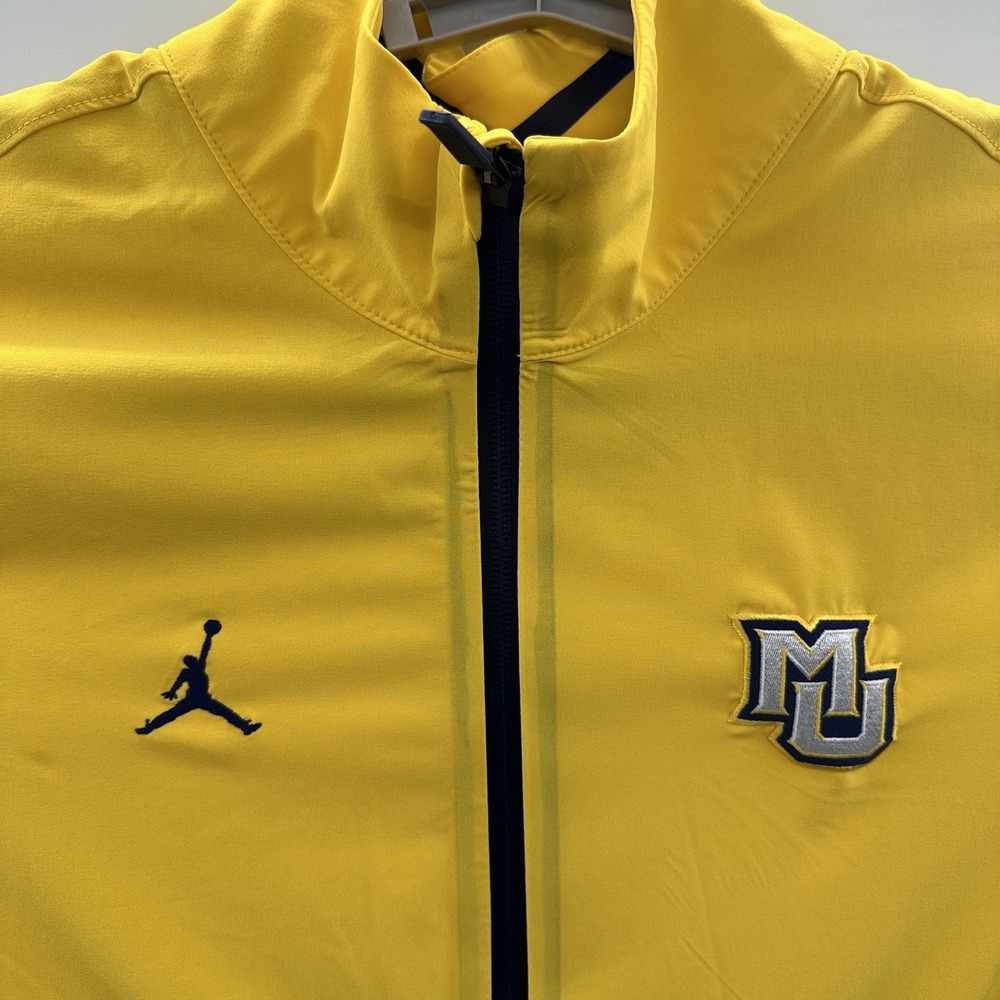 Air Jordan Marquette Golden Full Zip-Up Sideline Jacket Mens Large Dri-FIT‎ Gold - Picture 3 of 13